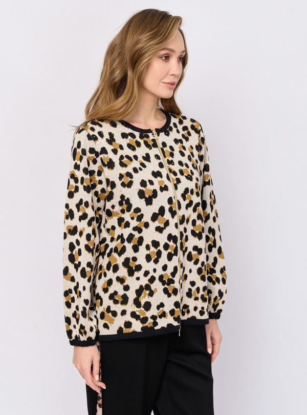 5037-227/26-02 Жакет вязаный на молнии Franco Vello