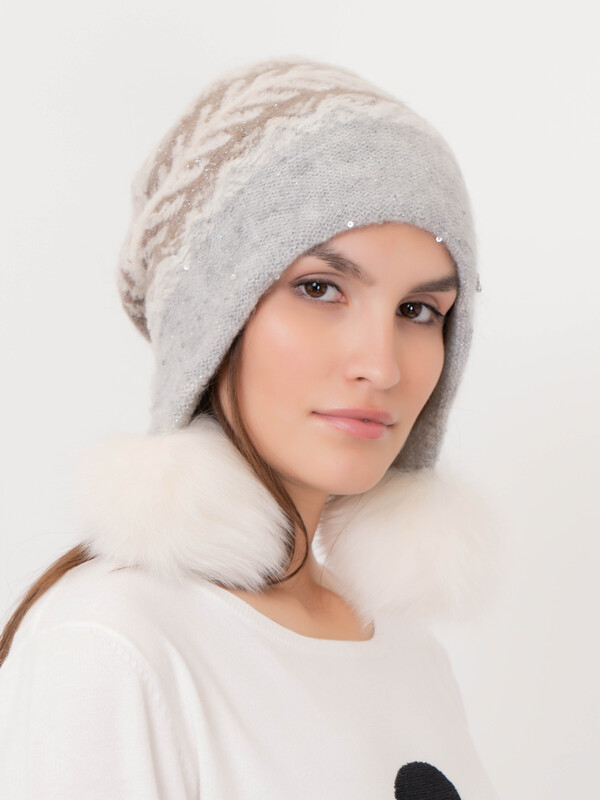 ЭS6755 PP66/20-2 Шапка с помпоном Vizio