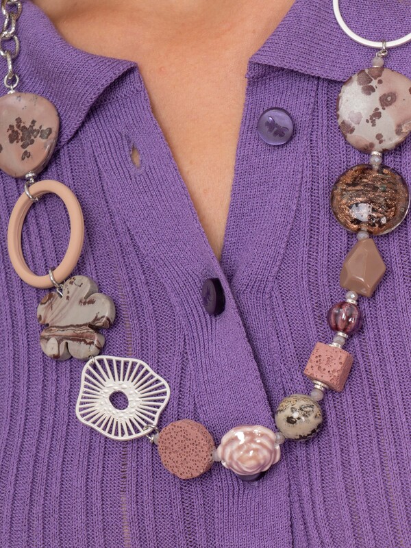 Э383307/22-02 Бусы Каменная сакура Ярославна