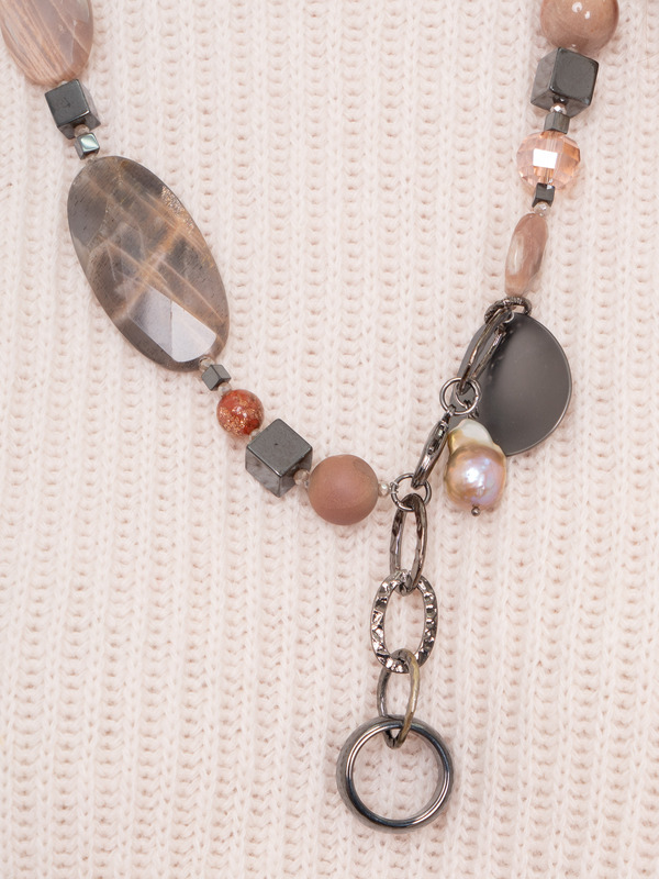 360759/21-02 Колье-галстук Бал бронзовой луны Ярославна