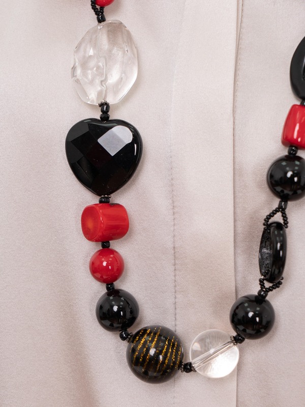 332398/21-02 Бусы Тайна Коралловой ночи ср. Ярославна