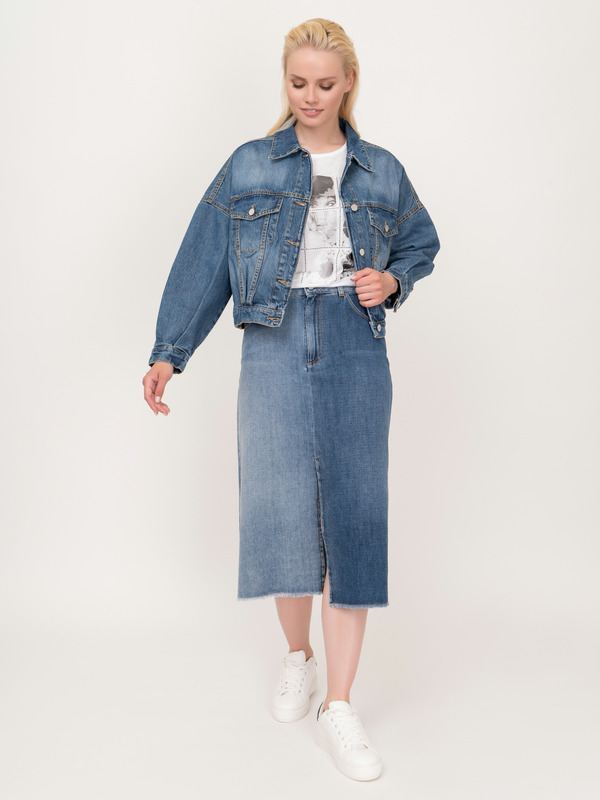 Э21FE5541STONE/21-01 Юбка (из джинсовой ткани) Beatrice