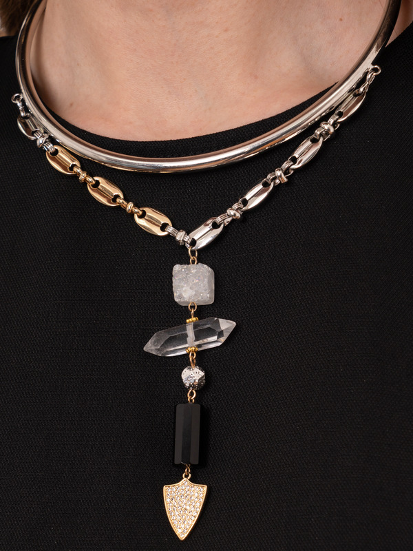 Э368410/22-01 Колье-гривна Сохрани меня Ярославна