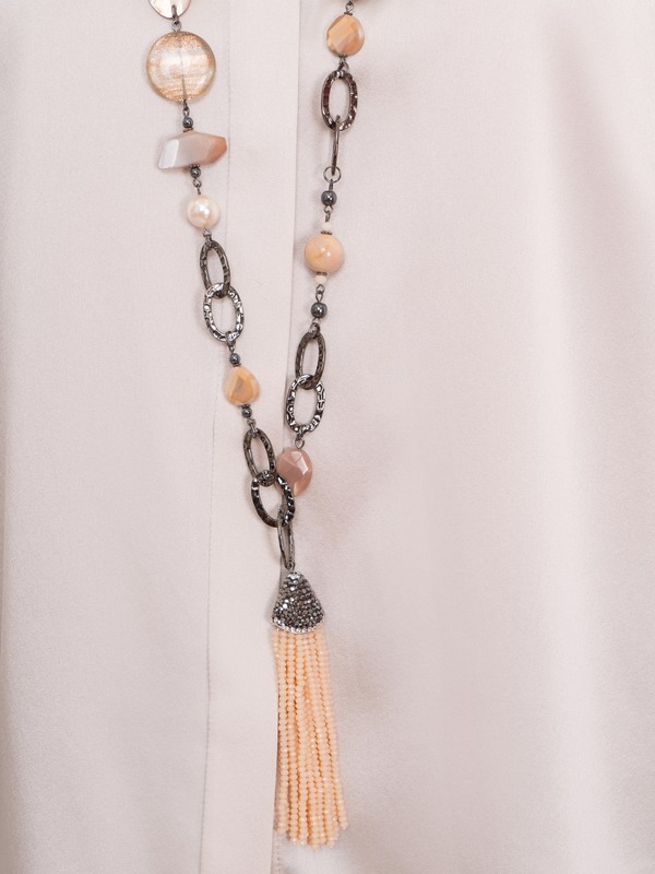 429579/21-02 Колье-сотуар Розовое золото Ярославна