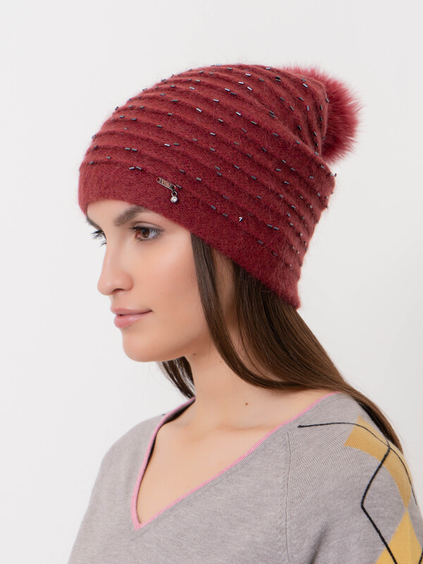 ЭS6726 CLP/20-2 Шапка с помпоном Vizio