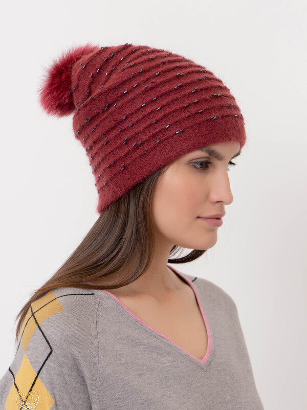 ЭS6726 CLP/20-2 Шапка с помпоном Vizio