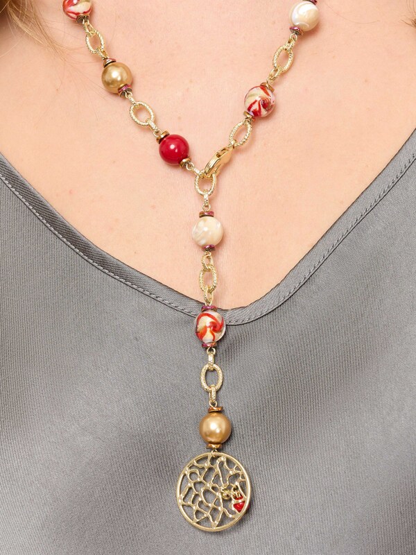 Э411994/24-02 Колье-трансформер Коктейль Карамель Ярославна