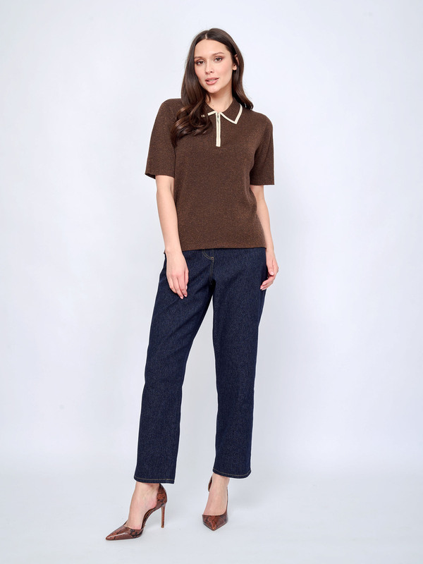 5094-227/26-02 Джемпер с воротником поло Franco Vello