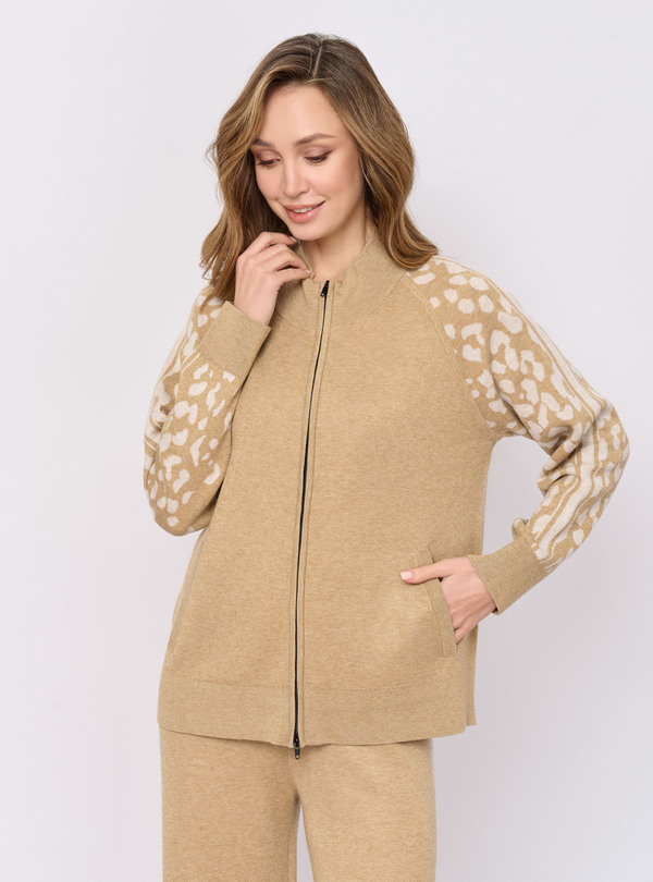 5035-227/26-02 Жакет вязаный на молнии Franco Vello