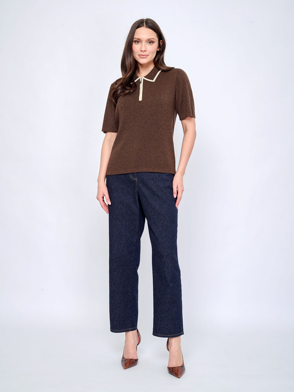 5094-227/26-02 Джемпер с воротником поло Franco Vello