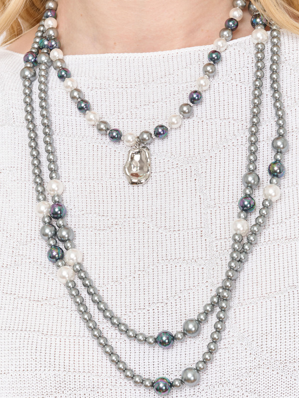 Э441236/25-01 Колье комплект (2 шт.) Perl River Ярославна