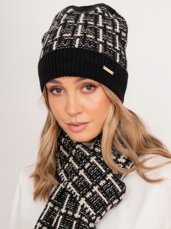 Э1202-223/22-02 Комплект вязаный (шапка + шарф) Franco Vello