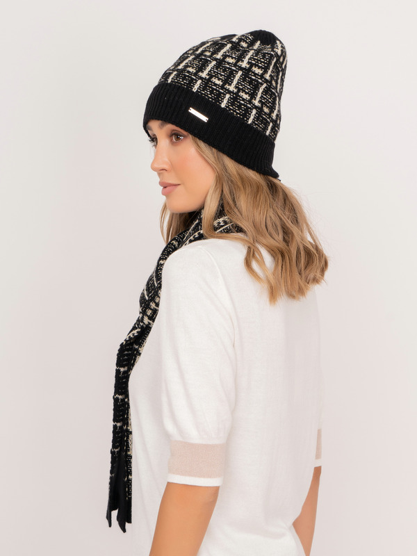 Э1202-223/22-02 Комплект вязаный (шапка + шарф) Franco Vello