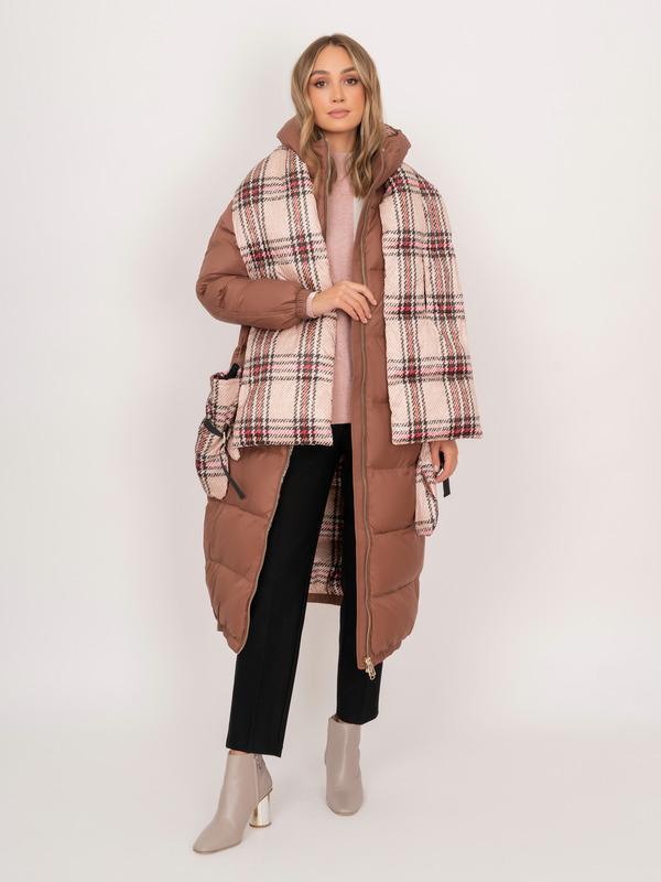 Э3348-223/м/22-02 Пальто утепленное в комплекте с рукавицами Franco Vello