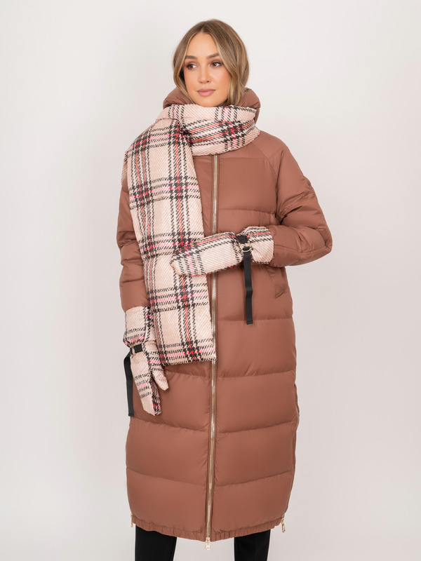 Э3348-223/м/22-02 Пальто утепленное в комплекте с рукавицами Franco Vello