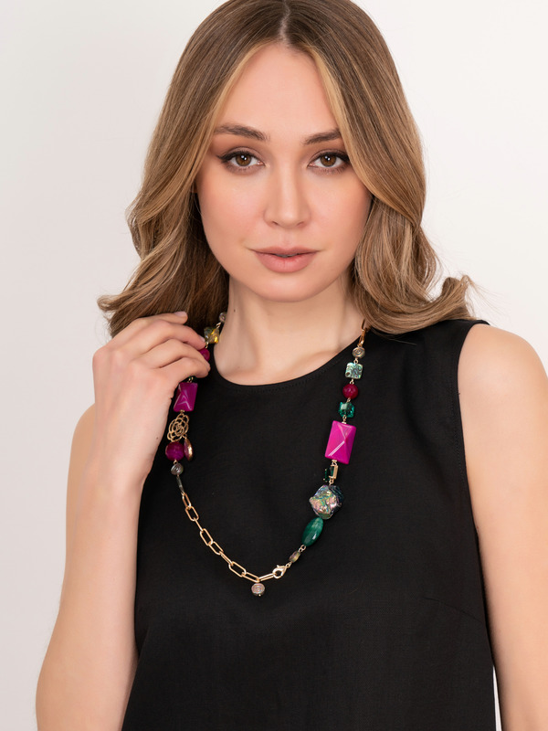 Э370949/22-01 Колье-трансформер Шемаханская царица Ярославна