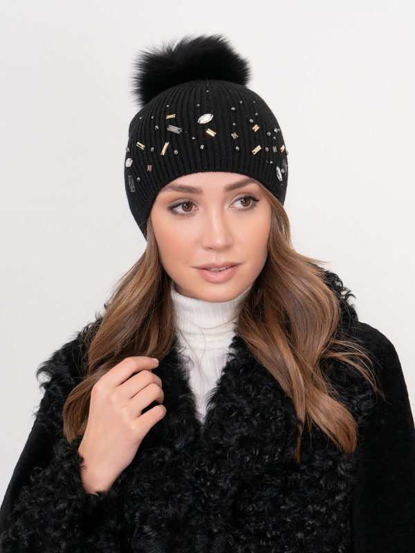 Э65760306 FIGLIO/20-02 Шапка с помпоном Marella