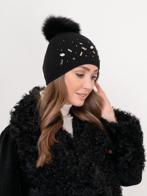 Э65760306 FIGLIO/20-02 Шапка с помпоном Marella