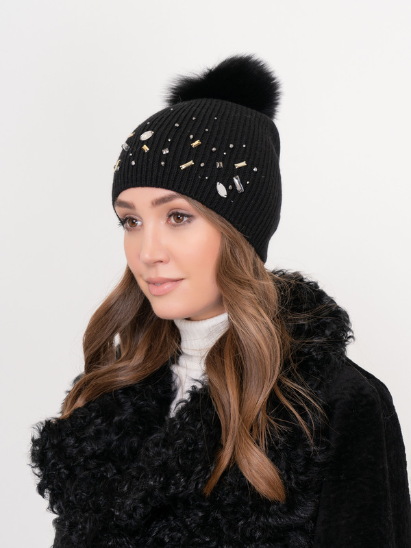 Э65760306 FIGLIO/20-02 Шапка с помпоном Marella